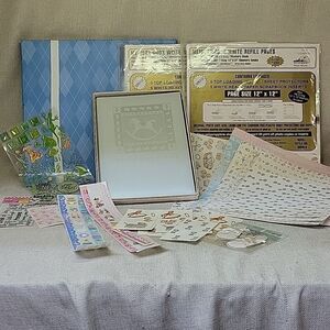 Hallmark Baby Boy Memory Book Craft Paper‎ And Stickers